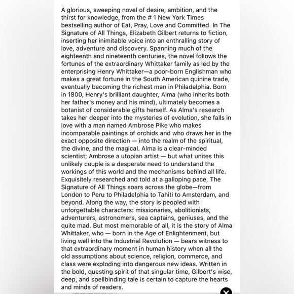 The Signature of All Things Paperback Book by Elizabeth Gilbert Fiction - Picture 5 of 5